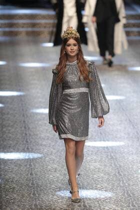 Milan woman s Fashion Week Fall Winter 2017 2018. D&G Fashion Show Pictured: model  Copyright: xSickix xIPAx xFotosickix