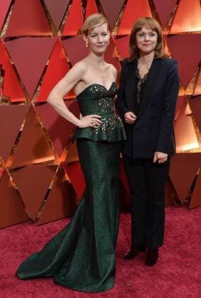 Sandra Huller and Maren Ade arrive on the red carpet for the 89th annual Academy Awards at the Dolby Theatre in the Hollywood section of Los Angeles on February 26, 2017.  LAP20170226024 JIMxRUYMEN