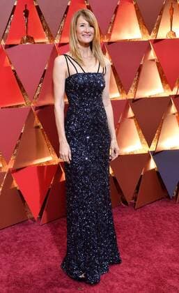 Actress Laura Dern arrives on the red carpet for the 89th annual Academy Awards at the Dolby Theatre in the Hollywood section of Los Angeles on February 26, 2017.  LAP20170226397 JIMxRUYMEN