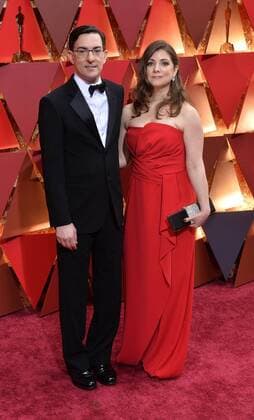 Screenwriter Eric Heisserer (L) and guest arrive on the red carpet for the 89th annual Academy Awards at the Dolby Theatre in the Hollywood section of Los Angeles on February 26, 2017.  LAP20170226429 JIMxRUYMEN