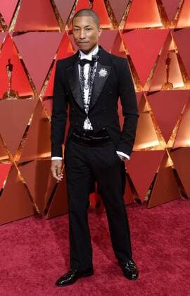Musician Pharrell Williams arrives on the red carpet for the 89th annual Academy Awards at the Dolby Theatre in the Hollywood section of Los Angeles on February 26, 2017.  LAP20170226077 JIMxRUYMEN