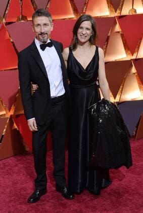 Sound editor Stuart Wilson (L) and guest arrives on the red carpet for the 89th annual Academy Awards at the Dolby Theatre in the Hollywood section of Los Angeles on February 26, 2017.  LAP20170226443 JIMxRUYMEN