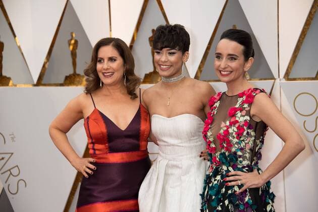Feb 26, 2017 - Hollywood, California, U.S - Oscar nominees, Kahane Cooperman and Raphaela Neihausen, and Brianna Perez arrive on the red carpet of The 89th Oscars® at the Dolby Theatre in Hollywood, CA on Sunday, February 26, 2017. Hollywood U.S - ZUMAz03_ 20170226_sho_z03_228 Copyright: xAMPASx