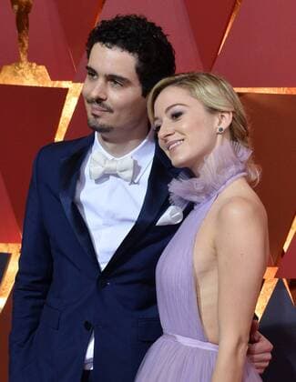 Director Damien Chazelle and actress Olivia Hamilton arive on the red carpet for the 89th annual Academy Awards at the Dolby Theatre in the Hollywood section of Los Angeles on February 26, 2017.  LAP20170226985 JIMxRUYMEN
