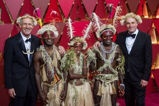 (170227) -- LOS ANGELES, Feb. 26, 2017 -- Nominees for Best Foreign Language Film Tanna (Australia) arrive for the red carpet of the 89th Academy Awards at the Dolby Theater in Los Angeles, the United States, on Feb. 26, 2017. )(gj) U.S.-LOS ANGELES-OSCAR-RED CARPET YangxLei 