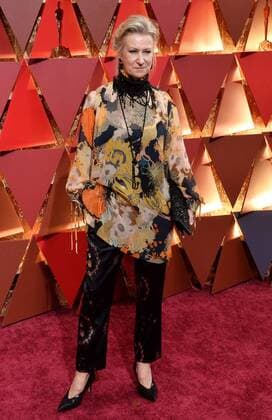 Costume designer Joanna Johnston arrives on the red carpet for the 89th annual Academy Awards at the Dolby Theatre in the Hollywood section of Los Angeles on February 26, 2017.  LAP20170226473 JIMxRUYMEN