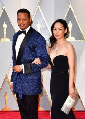 Terrence Howard and Mira Pak arrive on the red carpet for the 89th annual Academy Awards at the Dolby Theatre in the Hollywood section of Los Angeles on February 26, 2017.  LAP2017022877 KEVINxDIETSCH