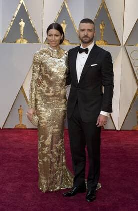 Actors Justin Timberlake (R) and Jessica Biel (L) arrive to the red carpet during the 89th academy awards at the Dolby Theatre in Hollywood, California, USA, 26 February 2017. The Oscars are presented for outstanding individual or collective efforts in 24 categories in filmmaking. Press Room - 89th Academy Awards !ACHTUNG: NUR REDAKTIONELLE NUTZUNG!  Copyright: xArmandoxArorizox 20170227-636237849524961416