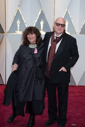 Feb 26, 2017 - Hollywood, California, U.S - Donatella Palermo and Gianfranco Rosi, Oscar nominees, arrive on the red carpet of The 89th Oscars at the Dolby Theatre in Hollywood, CA on Sunday, February 26, 2017. Hollywood U.S - ZUMAz03_ 20170226_sho_z03_234 Copyright: xAMPASx