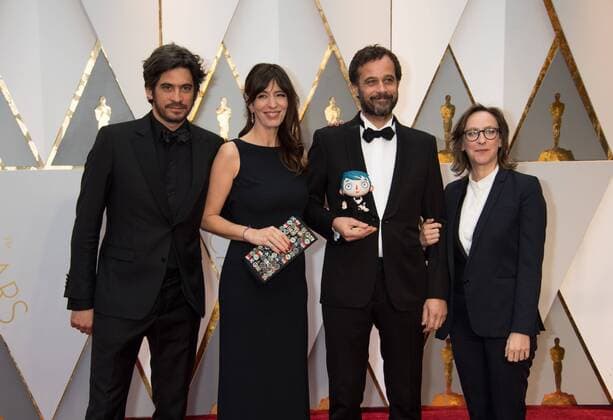 Feb 26, 2017 - Hollywood, California, U.S - Oscar nominees, Max Karli and Claude Barras, arrive with guests on the red carpet of The 89th Oscars at the Dolby Theatre in Hollywood, CA on Sunday, February 26, 2017. Hollywood U.S - ZUMAz03_ 20170226_sho_z03_232 Copyright: xAMPASx