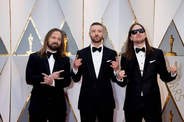Feb 26, 2017 - Hollywood, California, U.S - Oscar-nominees MAX MARTIN, JUSTIN TIMBERLAKE, and KARL JOHAN SCHUSTER arrive at The 89th Oscars at the Dolby Theatre in Hollywood, CA on Sunday, February 26, 2017. Hollywood U.S - ZUMAz03_ 20170226_sho_z03_463 Copyright: xMikexBakerx