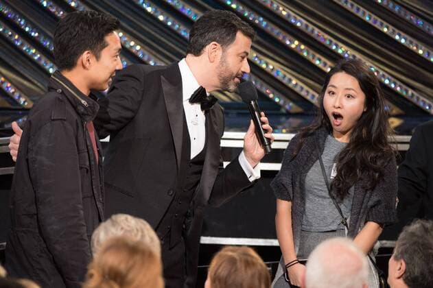 Feb 26, 2017 - Hollywood, California, U.S - Jimmy Kimmel surprises tourists with an onstage appearance during the live ABC Telecast of The 89th Oscars at the Dolby Theatre in Hollywood, CA on Sunday, February 26, 2017. Hollywood U.S. - ZUMAz03_ 20170226_sho_z03_673 Copyright: xAaronxPoolex