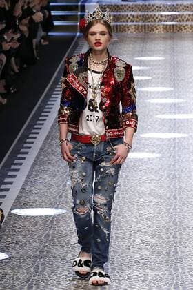 . 26 02 2017. Milan, Italy. Dolce & Gabbana show at Milan Fashion Week for Autumn Winter 2017 .  xi-Imagesx IIM-14520-0264
