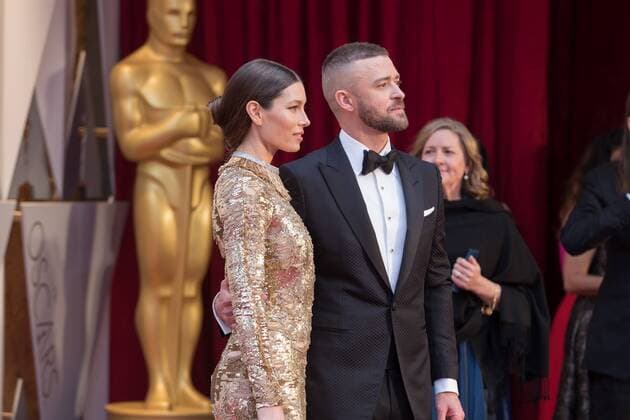 Feb 26, 2017 - Hollywood, California, U.S. - Oscar Nominee, JUSTIN TIMBERLAKE, arrives with JESSICA BIEL on the red carpet at The 89th Oscars at the Dolby Theatre in Hollywood, CA on Sunday, February 26, 2017. Hollywood U.S. - ZUMAz03_ 20170226_sho_z03_840 Copyright: xJohnxSalangsangx