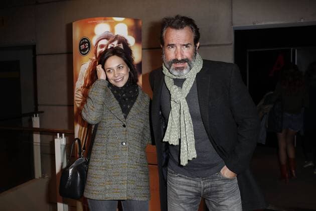 Nathalie Pechalat et Jean Dujardin CELEBRITES : Avant Premiere Monsieur et Madame Adelman - Paris - 27 02 2017 GwendolineLeGoff Panoramic 