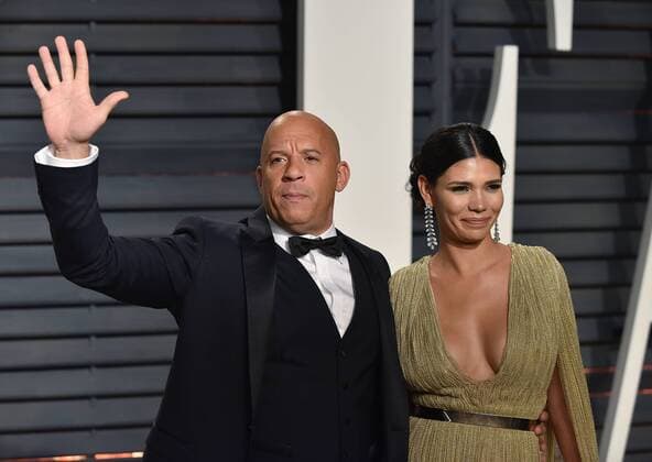 Vin Diesel and his wife Paloma Jimenez attend the Vanity Fair Oscar Party at the Wallis Annenberg Center for the Performing Arts in Beverly Hills, California on February 26, 2017.  LAP201702262122 CHRISTINExCHEW