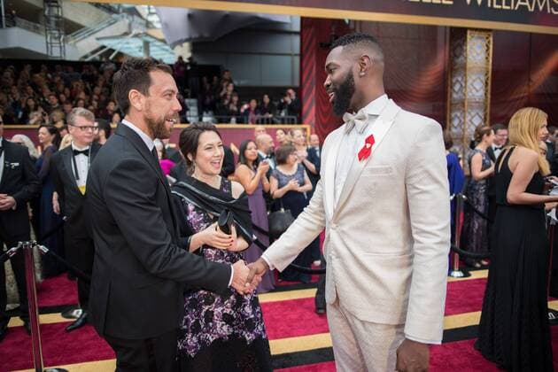 Feb 26, 2017 - Hollywood, California, U.S. - Oscar-nominees Dan Krauss and TARELL ALVIN MCCRANEY arrive at The 89th Oscars at the Dolby Theatre in Hollywood, CA on Sunday, February 26, 2017. Hollywood U.S. - ZUMAz03_ 20170226_sho_z03_787 Copyright: xToddxWawrychukx