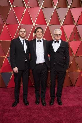 Feb 26, 2017 - Hollywood, California, U.S - Bernard Gariepy Strobl, Oscar nominee, Sylvain Bellemare, Oscar nominee and Claude La Haye, Oscar nominee, arrive on the red carpet of The 89th Oscars at the Dolby Theatre in Hollywood, CA on Sunday, February 26, 2017. Hollywood U.S - ZUMAz03_ 20170226_sho_z03_263 Copyright: xAMPASx