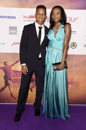 Raphael Holzdeppe und Sosthene Moguenara bei der Weltpremiere des Imagefilms Urban Records zur Leichtathletik-EM Berlin 2018 im Zoo Palast. Berlin, 27.02.2017 Foto:xF.xKernx xFuturexImage