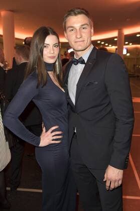 Thomas Röhler mit Freundin Lucia Schauerhammer bei der Weltpremiere des Imagefilms Urban Records zur Leichtathletik-EM Berlin 2018 im Zoo Palast. Berlin, 27.02.2017 Foto:xF.xKernx xFuturexImage