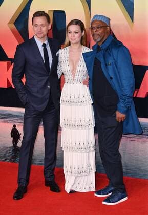 . 28 02 2017. London, United Kingdom. Tom Hiddleston, Brie Larson, Samuel L Jackson attend Kong Skull Island European film premiere. Premiere of King Kong origins story, focusing on the famous beast s world, at Cineworld Leicester Square, London  xNilsxJorgensenx xi-Imagesx IIM-14549-0045