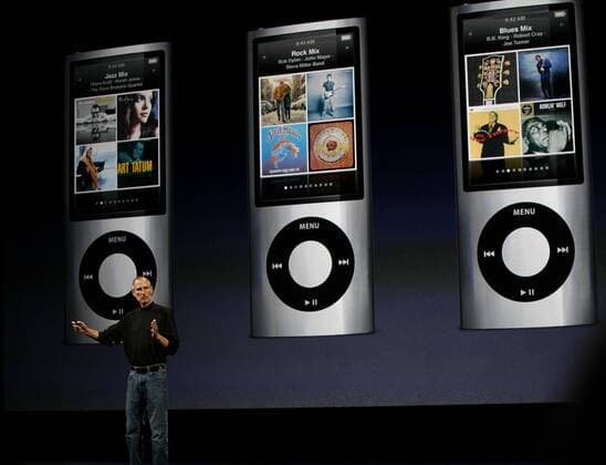 Oct. 5, 2011 - (File Photo) STEVE JOBS - the man who brought us the iPhone, the iPod and the iMac - has died. The co-founder of Apple Computers was 56 years old. Jobs had been battling a rare form of pancreatic cancer for years. He resigned from the post of Apple CEO in Aug. PICTURED: Sept. 8, 2009 - San Francisco, California, U.S. - STEVE JOBS presents Apple s new product changes for the iPod Nano at a press event at the Yerba Buena Center for the Arts. - ZUMAm67_ 20090908_zaf_m67_003 Copyright: xJosiexLepex