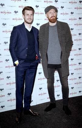 Norwegian professional footballer Havard Nordtveit and Welsh footballer James Collins attend the UK Premiere of Iron Men at the Genesis Cinema in Mile End, London. MARCH 2nd 2017  TSTx17263