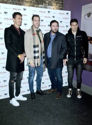 Portuguese professional footballer Jose Fonte, Spanish professional footballer Adrian and Argentine professional footballer Jonathan Calleri attend the UK Premiere of Iron Men at the Genesis Cinema in Mile End, London. MARCH 2nd 2017  TSTx17263