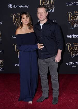 March 2, 2017 - Hollywood, CA, United States - 02 March 2017 - Hollywood, California - Luciana Barroso, Matt Damon. Los Angeles premiere of Disney s Beauty and the Beast held at El Capitan Theatre. Photo Credit: AdMedia Hollywood United States - ZUMAa123 20170302_zaa_a123_135 Copyright: xBirdiexThompsonx