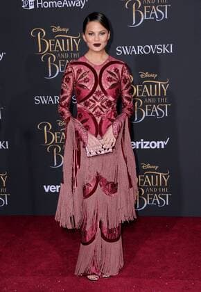 March 2, 2017 - Hollywood, CA, United States - 02 March 2017 - Hollywood, California - Chrissy Teigen. Los Angeles premiere of Disney s Beauty and the Beast held at El Capitan Theatre. Photo Credit: AdMedia Hollywood United States - ZUMAa123 20170302_zaa_a123_165 Copyright: xBirdiexThompsonx