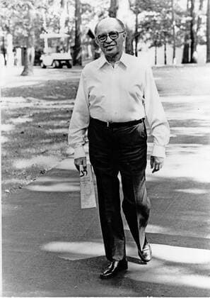 Jan. 6, 2011 - Thurmont, Maryland, United States of America - Prime Minister Menachem Begin of Israel seems relaxed as he takes a walk on a sunny afternoon at Camp David, near Thurmont, Maryland on Sunday, September 10, 1978, during a break in the summit talks with United States President Jimmy Carter and President Anwar Sadat of Egypt.. - ZUMAs152 20110106_zaa_s152_005 Copyright: xWhitexHousex