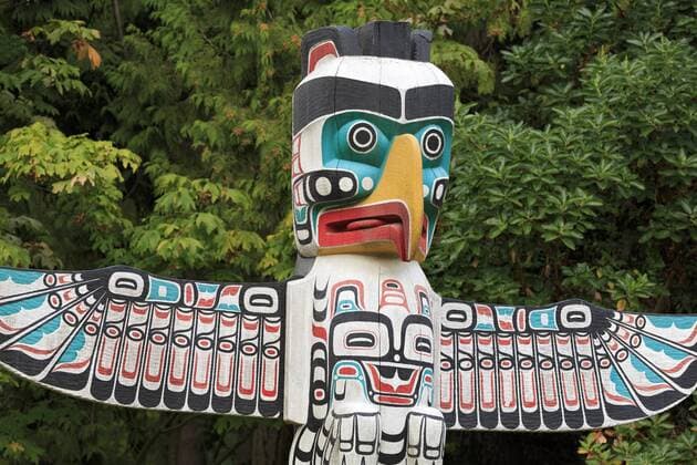 Totem Pole, Stanley Park, Vancouver, British Columbia, Canada, North America Copyright: RichardxCummins 776-4817