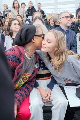216129 Serge Arnal Starface 2017-03-07 Paris France Paris Fashion Week. Defile Chanel PAP automne-hiver. People. Paris fashion week. Chanel, autumn, winter 2017. People Williams, Pharrell; Depp-Paradis, Lily Rose  Copyright: xSergexArnalx xStarfacex STAR_216129_094