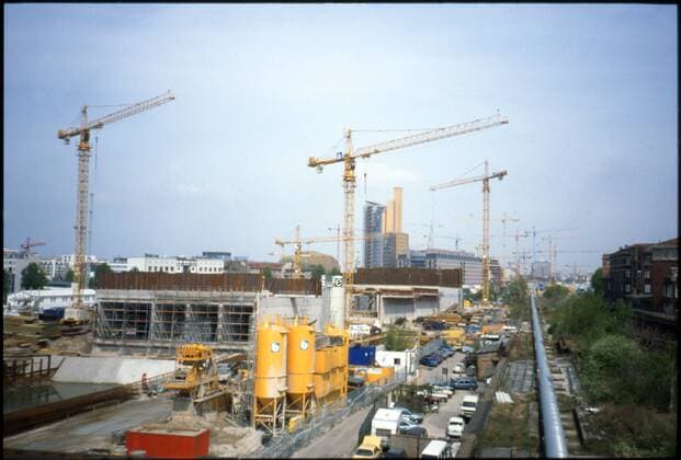 Berlin GER, Berlin,ca. 1997, Baustelle, Gleisdreieck