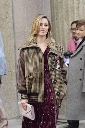 Paris Fashion Week - Gäste der Miu Miu Show Dianna Agron CELEBRITIES : Ankunft zur Modenschau von Miu Miu - Paris - 07 03 2017 JBAutissier Panoramic 