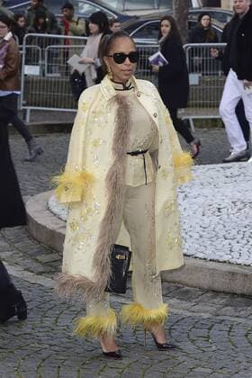 Paris Fashion Week - Gäste der Miu Miu Show Marjorie Harvey CELEBRITIES : Ankunft zur Modenschau von Miu Miu - Paris - 07 03 2017 JBAutissier Panoramic 