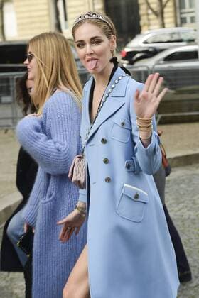 Paris Fashion Week - Gäste der Miu Miu Show Chiara Ferragni CELEBRITIES : Ankunft zur Modenschau von Miu Miu - Paris - 07 03 2017 JBAutissier Panoramic 