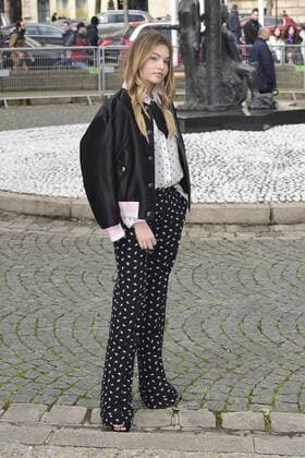 Paris Fashion Week - Gäste der Miu Miu Show Thylane Blondeau CELEBRITIES : Ankunft zur Modenschau von Miu Miu - Paris - 07 03 2017 JBAutissier Panoramic 
