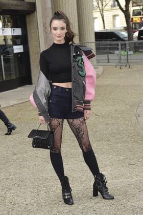 Paris Fashion Week - Gäste der Miu Miu Show Charlotte Le Bon CELEBRITIES : Ankunft zur Modenschau von Miu Miu - Paris - 07 03 2017 JBAutissier Panoramic 