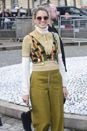 Paris Fashion Week - Gäste der Miu Miu Show Helena Bordon CELEBRITIES : Ankunft zur Modenschau von Miu Miu - Paris - 07 03 2017 JBAutissier Panoramic 