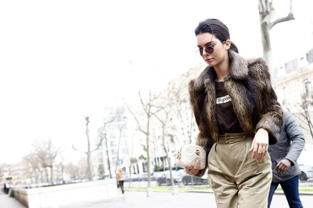 March 7, 2017 - Paris, France - Super Model Kendall Jenner seen arriving at Miu Miu fashion show in Paris, France, on March 7, 2017. Paris France  - ZUMAn230 20170307_zaa_n230_297 Copyright: xMehdixTaamallahx