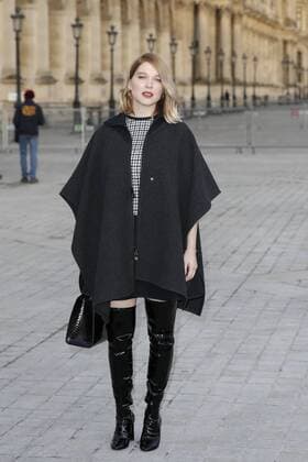 Paris Fashion Week - Gäste der Louis Vuitton Show Lea Seydoux CELEBRITIES : Ankunft zur Louis Vuitton Modenschau - Pret a Porter Automne Hiver - 07 03 2017 GwendolineLeGoff Panoramic 