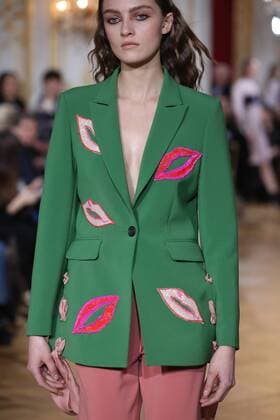 A model takes to the catwalk during the presentation of Paul & Joe s show as part of the Fall-Winter 2017-18 Paris Fashion Week on March 7, 2017.  PAR20170307112 MAYAxVIDON-WHITE