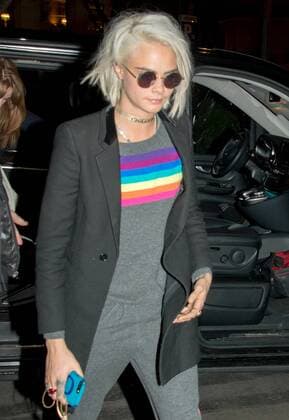 216137 Gitalien Starface 2017-03-07 Etats-Unis Paris Fashion Week. Cara Delevingne lors de son retour a l hotel george v le 07 03 2017 Delevingne, Cara  Copyright: xGitalienx STAR_216137_004