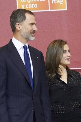 March 8, 2017 - Madrid, Madrid, Spain - King Felipe VI of Spain, Queen Letizia of Spain attend a Tribute Concert for Terrorism Victims at the National Auditorium on March 8, 2017 in Madrid, Spain Madrid Spain  - ZUMAg15_ 20170308_zaf_g15_050 Copyright: xJackxAbuinx