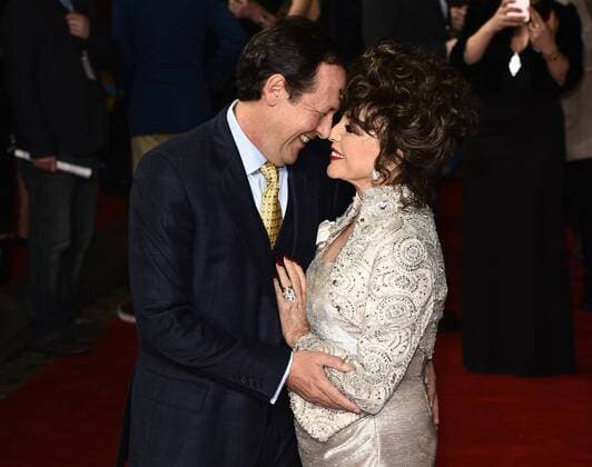 The Time Of Their Lives - London Premiere London, UK. Percy Gibson and Dame Joan Collins at The Time Of Their Lives Premiere held at Curzon Mayfair, Mayfair, London on Wednesday 8 March 2017 LMK392-63082-090317 