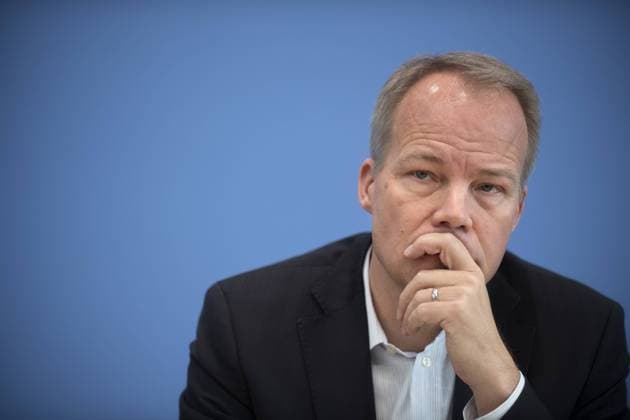 Matthias Miersch, PK Atom-Endlagersuche DEU, Deutschland, Germany, Berlin, 08.03.2017 Matthias Miersch, MdB SPD. Bundespressekonferenz zum Thema Atom-Endlagersuche 2.0 zur Novelle des Standortauswahlgesetzes in Berlin. Matthias Miersch, MdB SPD, during a press conference concerning nuclear waste at the Bundespressekonferenz in Berlin