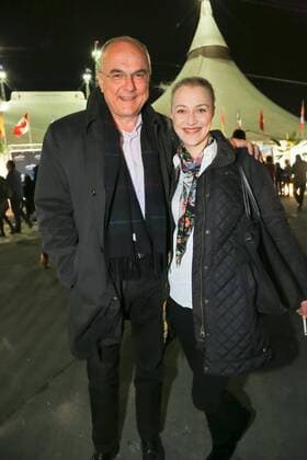 09.03.2017, Neu Marx, Cirque du Soleil - AMALUNA, Galapremiere in Wien im Bild: Edgar Böhm -mit Tochter Marie-Christine
