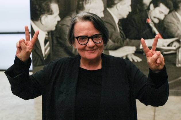 March 10, 2017 - Gdansk, Poland - Famous Polish director and screenwriter Agnieszka Holland is seen on 10 March 2017 in Gdansk, Poland Holland and Wieckiewicz visit European Solidarity Centre (ECS) in Gdansk to take part in the By Wajda festival honouring director Andrzej Wajda Gdansk Poland  - ZUMAn230 20170310_zaa_n230_279 Copyright: xMichalxFludrax