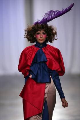 March 10, 2017 - Lisbon, Portugal - A model presents a creation from the Portuguese fashion designer David Ferreira Fall Winter 2017 2018 collection during the Lisbon Fashion Week on March 10, 2017 in Portugal. - ZUMAf123 20170310_zap_f123_004 Copyright: xPedroxFiuzax